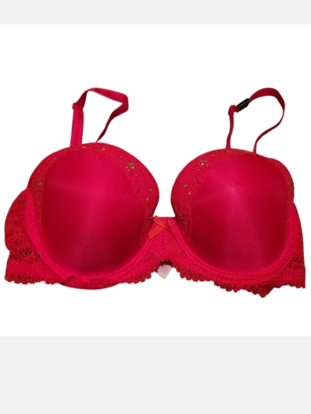 Women’s 32DD Victoria's Secret Red Dream Angels Lined Demi/Demi-Double Bra